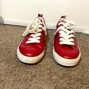 Tommy Hilfiger Women's Red Low Top Lace Up Sneakers Shoes Size 7